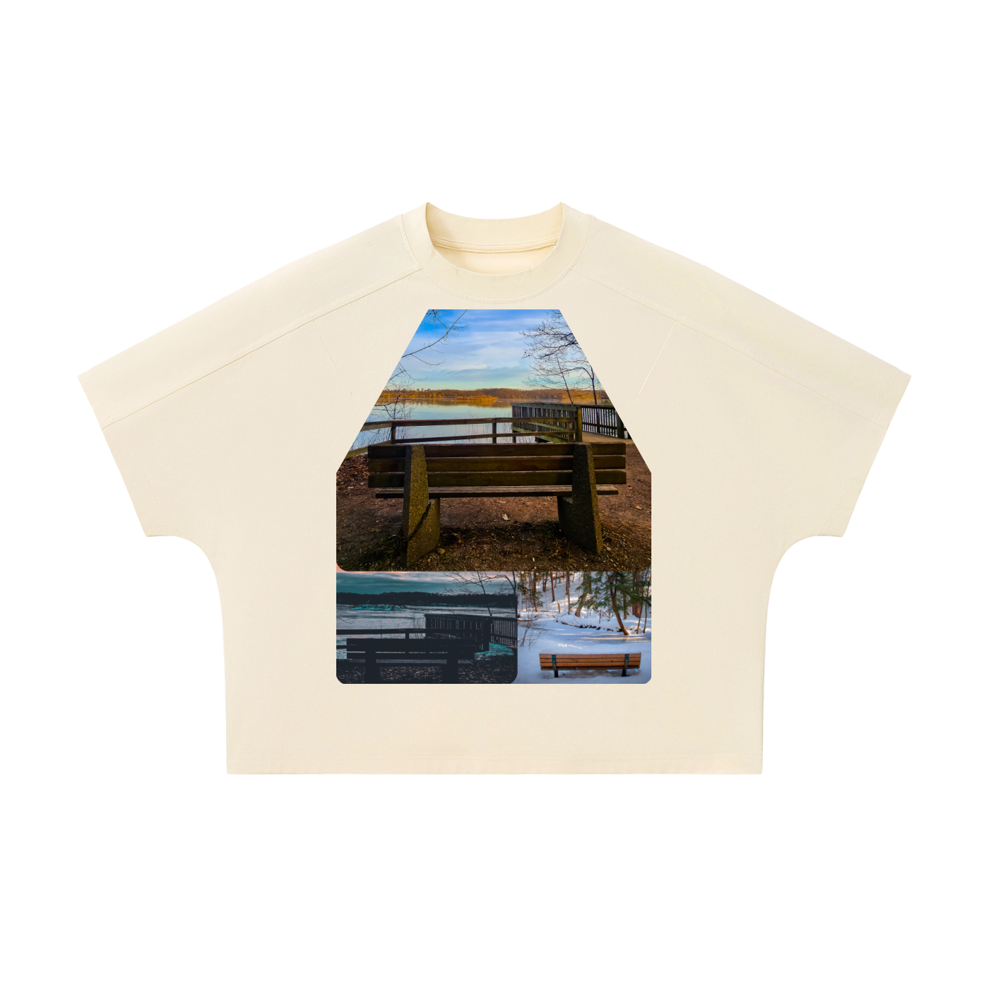 Unisex Boxy Tonal Paneling T-Shirt