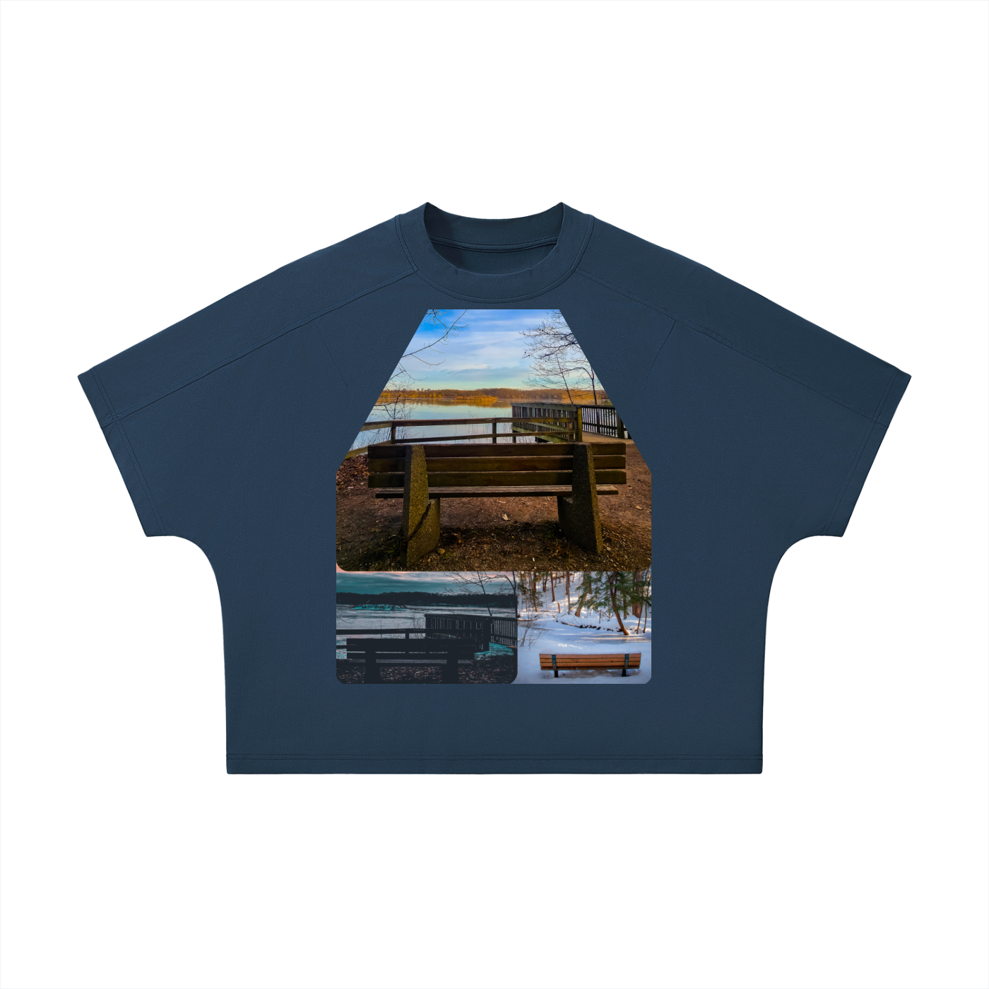 Unisex Boxy Tonal Paneling T-Shirt