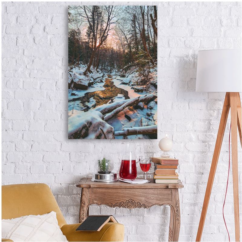 Wintry Course - Metal Prints