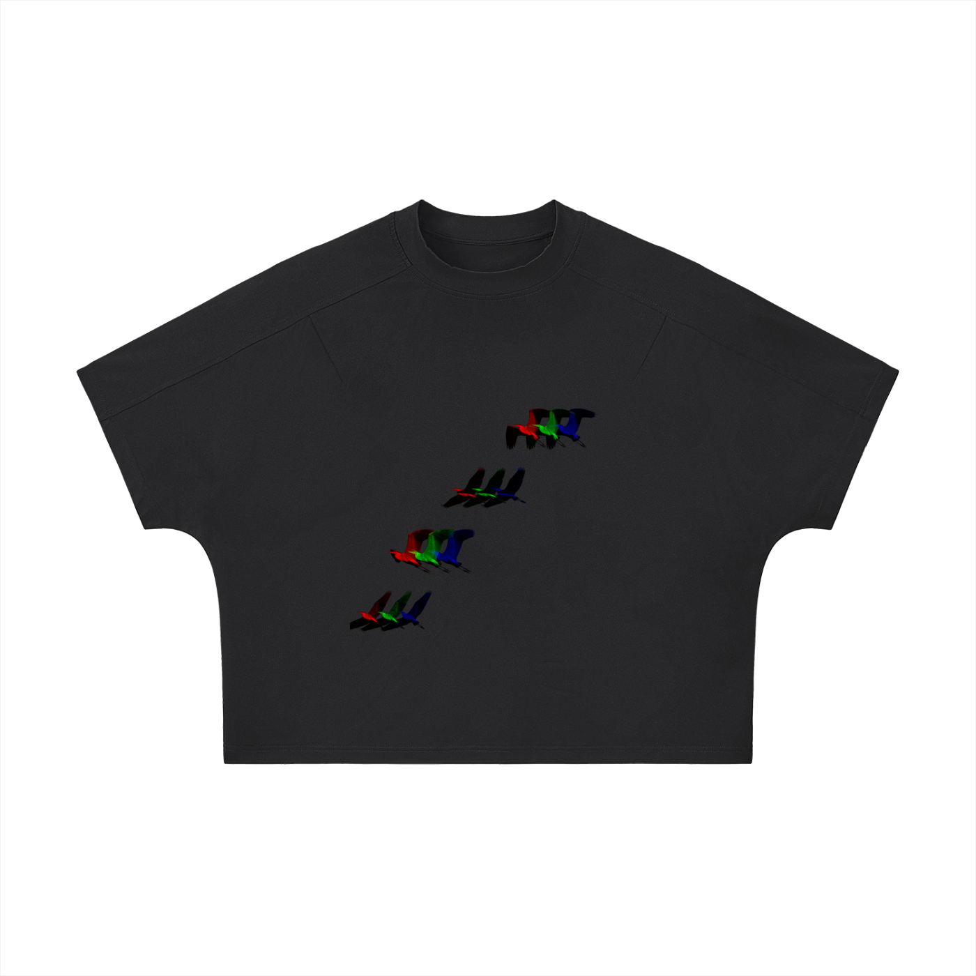 Unisex Boxy Tonal Paneling T-Shirt