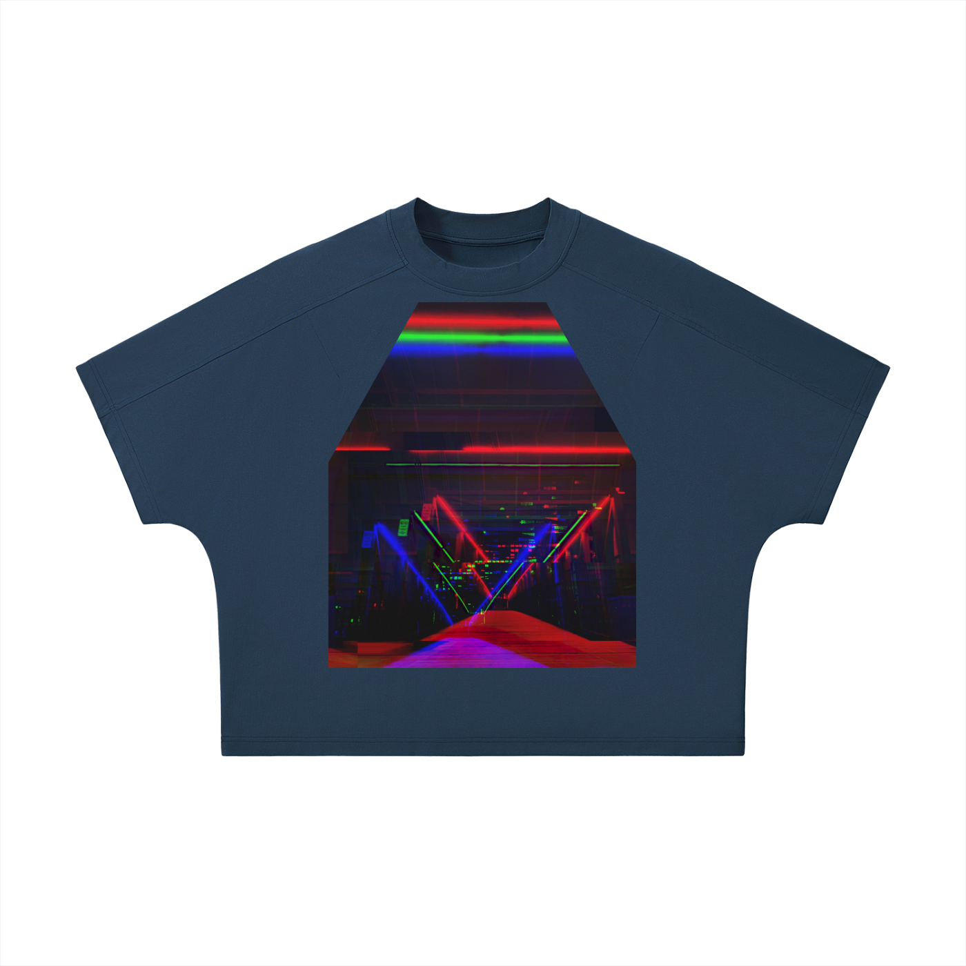 Unisex Boxy Tonal Paneling T-Shirt