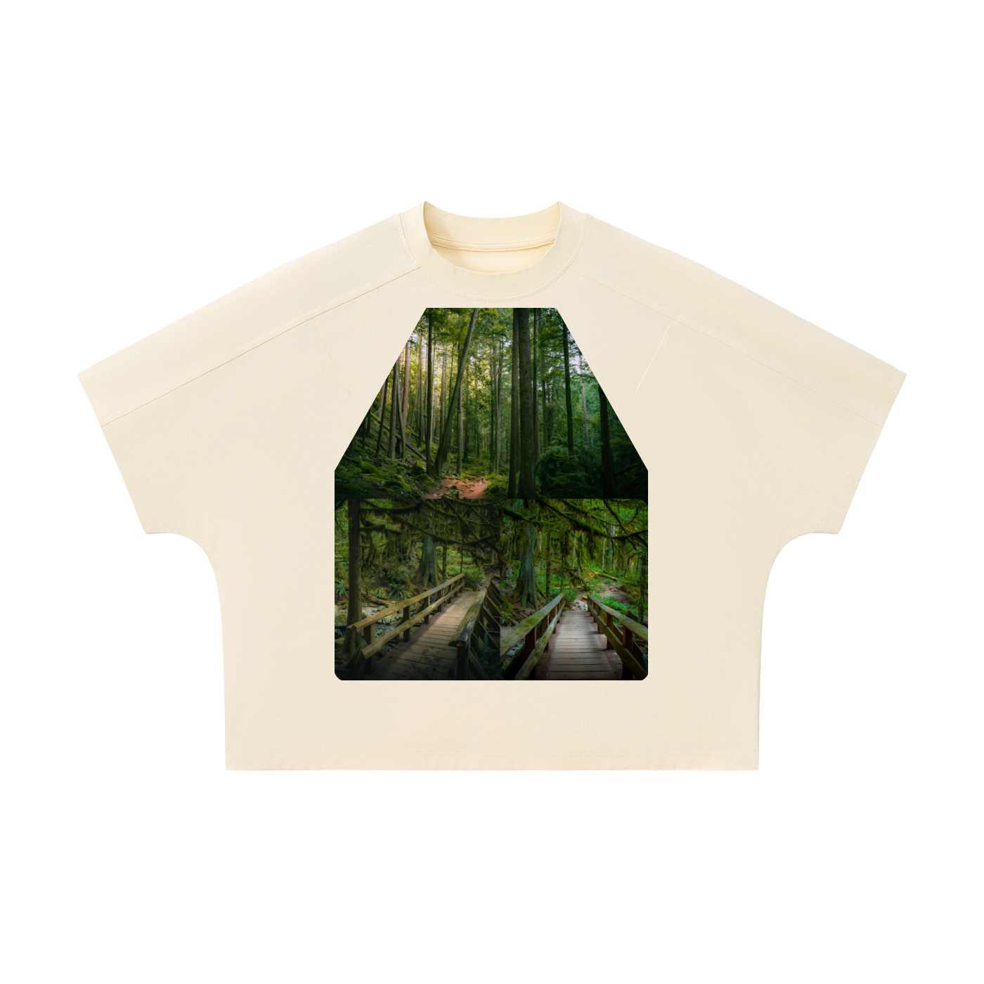 Unisex Boxy Tonal Paneling T-Shirt