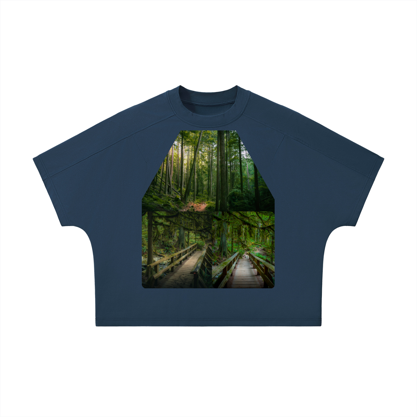 Unisex Boxy Tonal Paneling T-Shirt