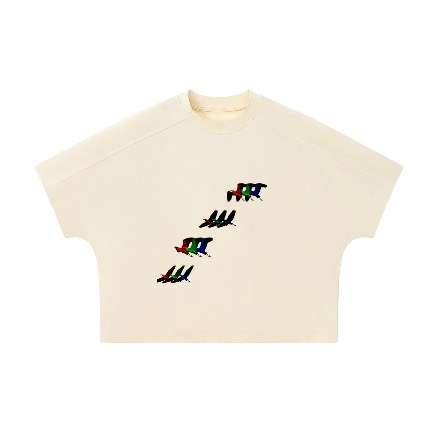Unisex Boxy Tonal Paneling T-Shirt