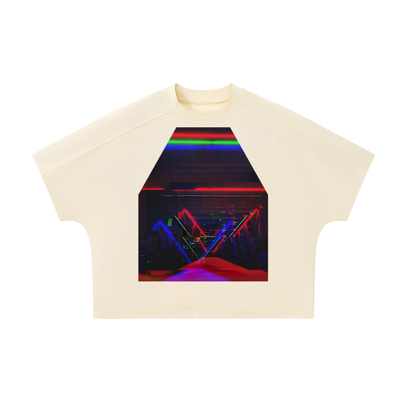 Unisex Boxy Tonal Paneling T-Shirt