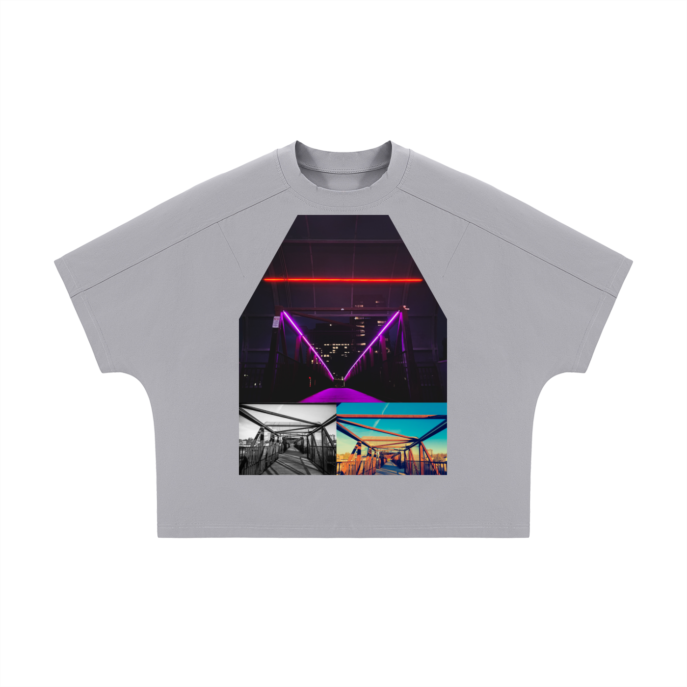 Unisex Boxy Tonal Paneling T-Shirt