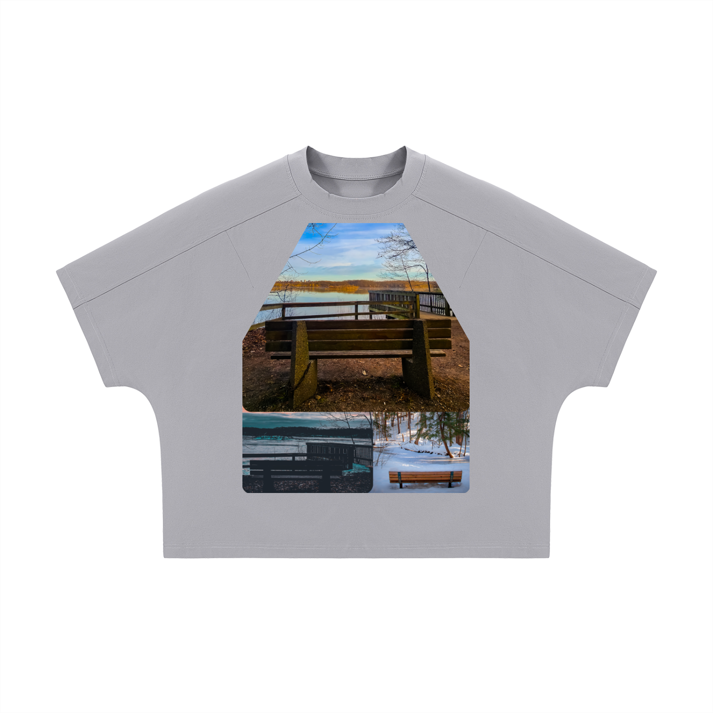 Unisex Boxy Tonal Paneling T-Shirt