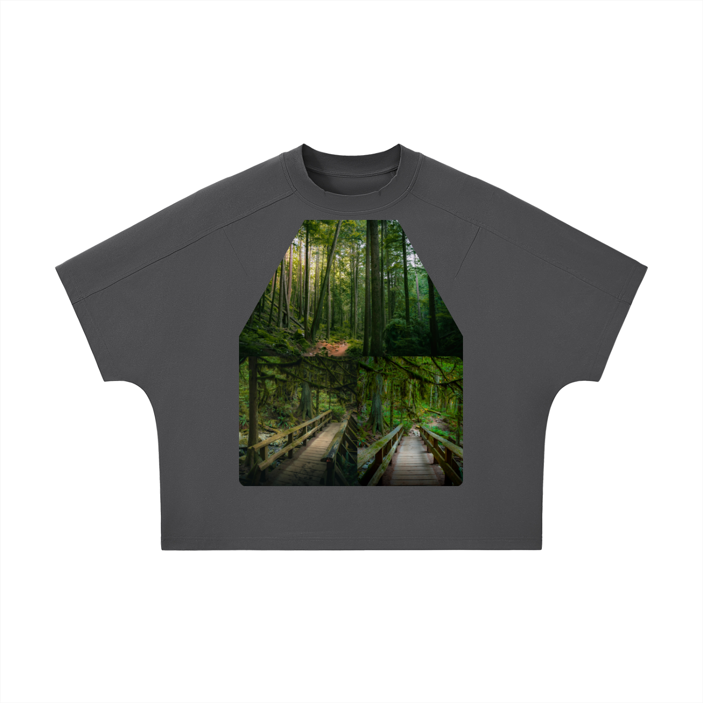Unisex Boxy Tonal Paneling T-Shirt