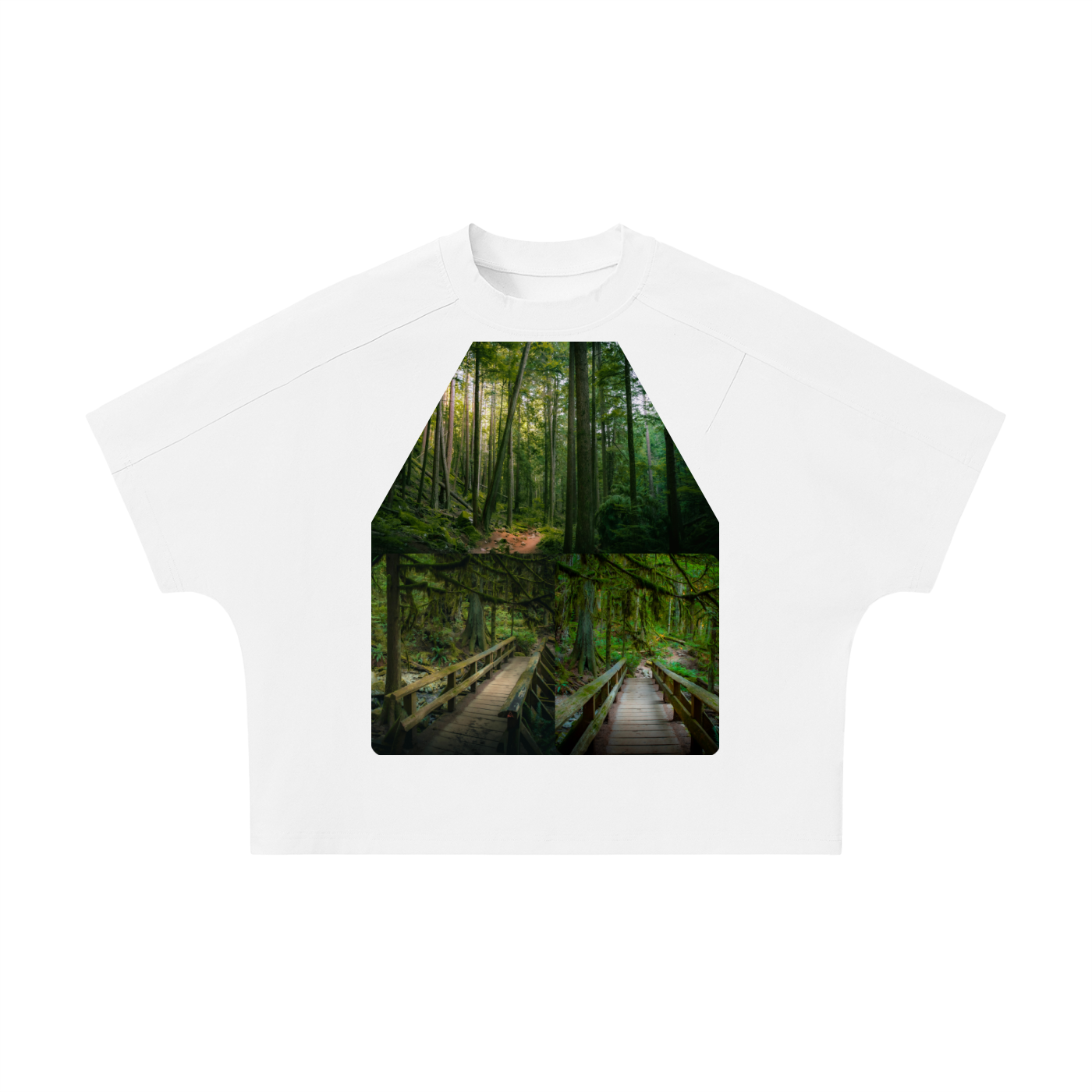 Unisex Boxy Tonal Paneling T-Shirt