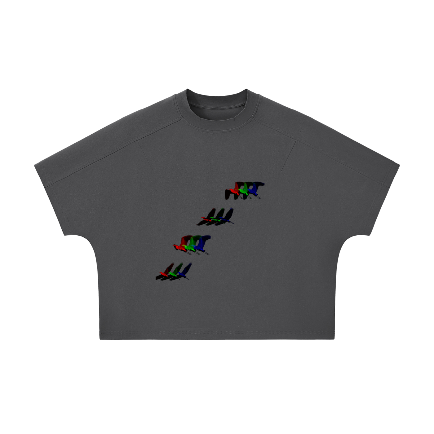 Unisex Boxy Tonal Paneling T-Shirt