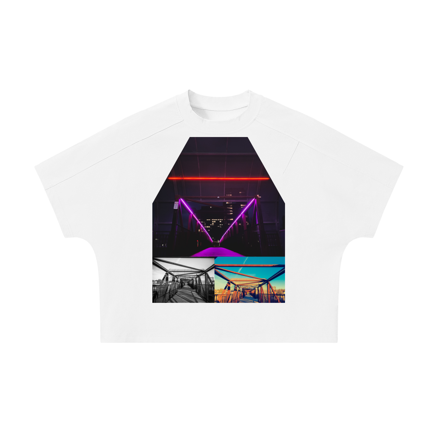 Unisex Boxy Tonal Paneling T-Shirt