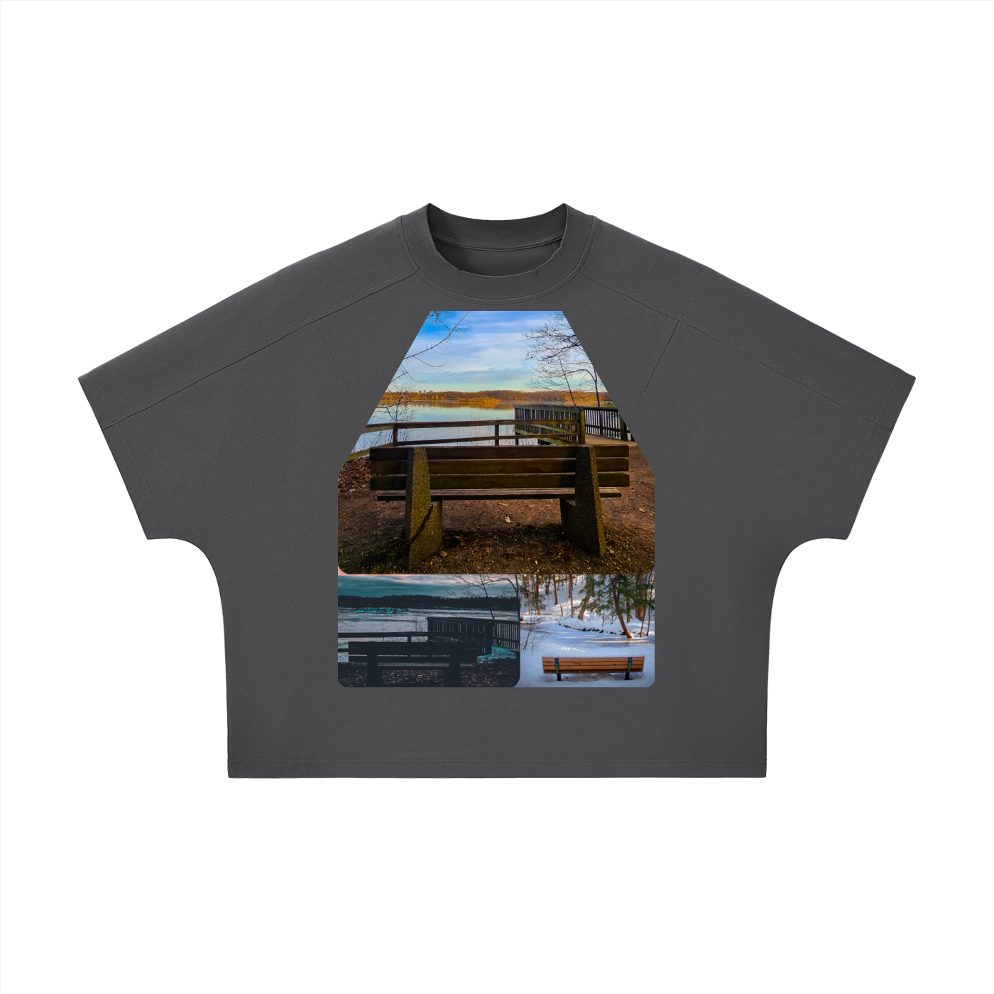 Unisex Boxy Tonal Paneling T-Shirt