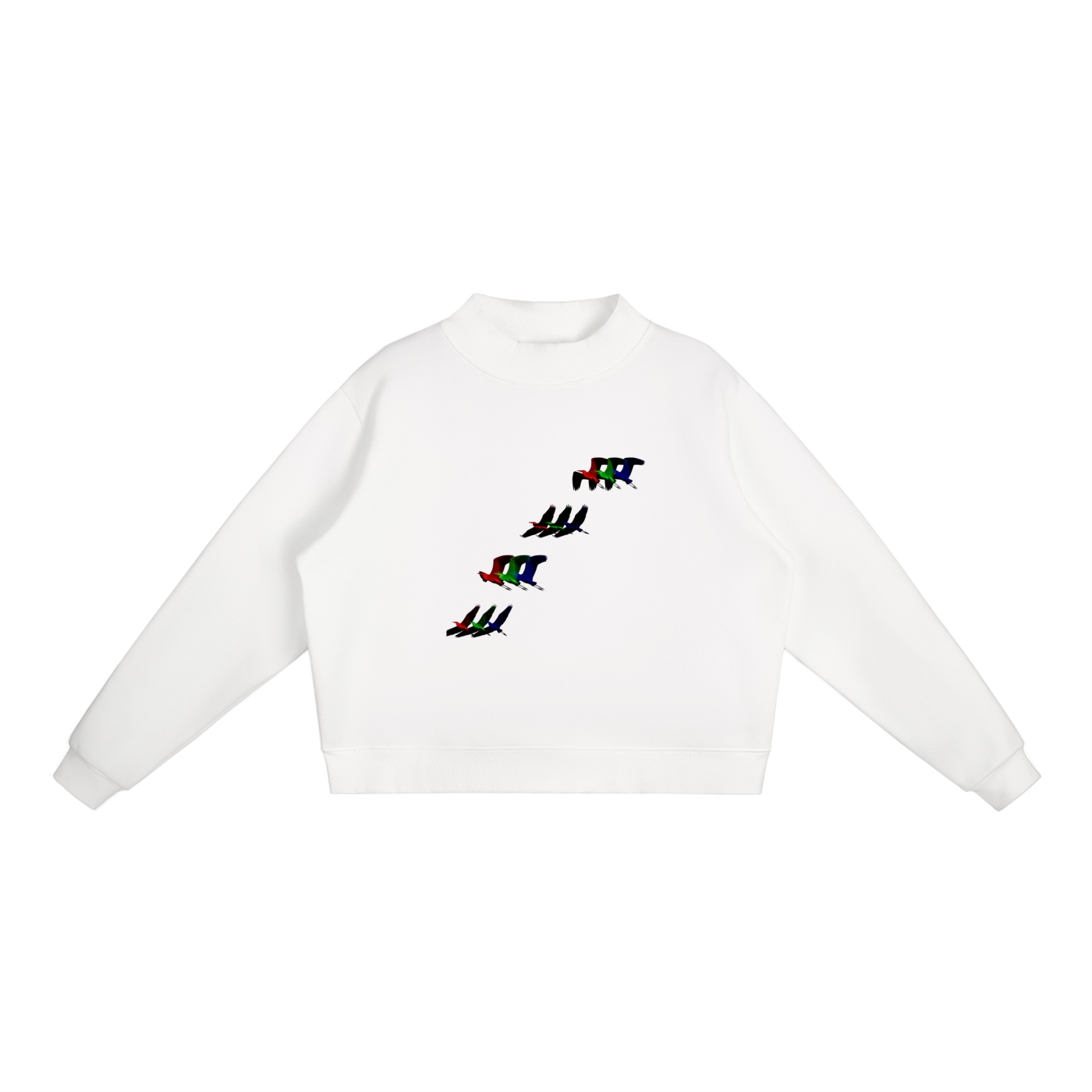 Essential Fleece Mock-Neck Crew Sweatshirt