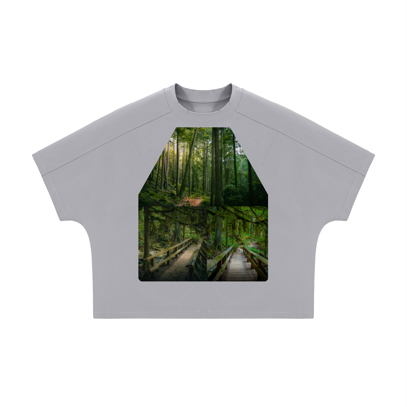 Unisex Boxy Tonal Paneling T-Shirt