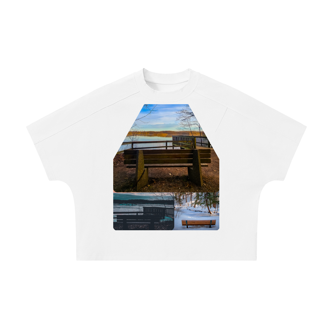 Unisex Boxy Tonal Paneling T-Shirt